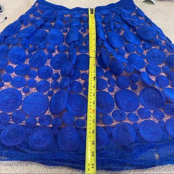 Anthropologie Eva Franco Albastru Circle Skirt Size 8 Blue Lined - Picture 6 of 8